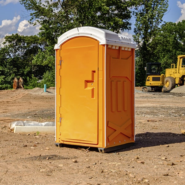 how often are the portable restrooms cleaned and serviced during a rental period in Northport